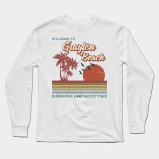 Grayton Beach Retro Sunset - Grayton Beach Long Sleeve T-Shirt